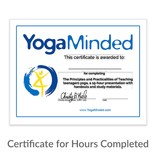 Certificate for Hours Completed